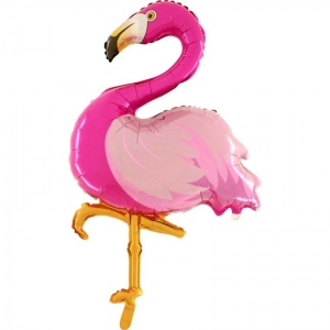 Supershape Pembe Renk Flamingo Folyo Balon 100 cm