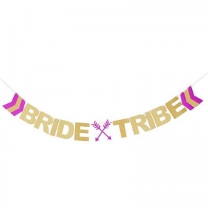 Bride Tribe Simli Asma Banner Set 3 Metre Altın Renk