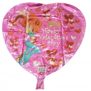 Winx Happy Valentines Sevgililer Günü 45 cm Folyo Balon