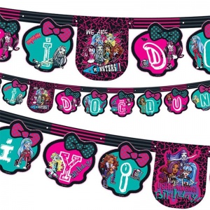 Monster High Partisi İyiki Doğdun Harf Afiş