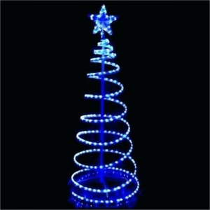 3 Metre Bez Hortum Şeklinde Spiral Led Işık 20 Ampül Mavi Renk