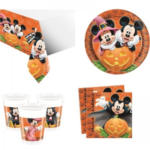 Mickey and Minnie Mouse Halloween 16 Kişilik Sofra Seti 53 Parça