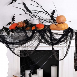 Halloween Cadılar Bayramı Dekor Bez Siyah Renk 183 x 76 cm