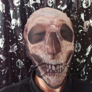 Halloween Cadılar Bayramı 3D 3 Boyutlu Kumaş Baskı Kurukafa Korku Maskesi