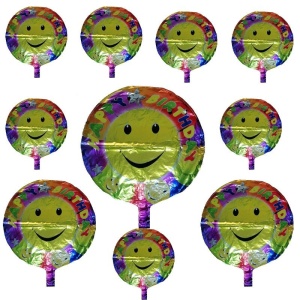 Happy Birthday Smile Gülen Emoji Temalı Parti Balonu Sarı Renk 10 Adet 45 Cm