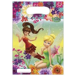 Tinkerbell Fairies Peri Plastik Parti Çantası 6 Adet