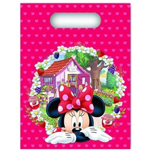 Minnie Mouse Jam Packed Hediye Plastik Parti Çantası 6 Adet.