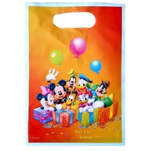 Disney Friends Mickey Mouse ve Arkadaşları Plastik Parti Çantası 6 Adet