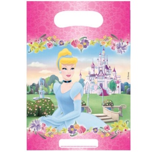 Disney Cinderella Sindirella Prenses Princess Plastik Parti Çantası 6 Adet