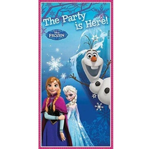 Frozen Karlar Ülkesi Elsa Anna Olaf Plastik Kapı Banner Dekor Süsü 76x152 cm