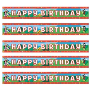 Disney Mickey Mouse Club House Happy Birthday Folyo Banner 4,5 Mt