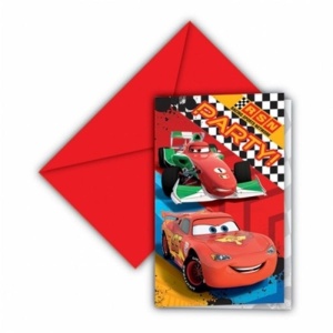 Disney Cars RSN Arabalar Temalı Parti Davetiyesi ve Zarfı 6 Adet