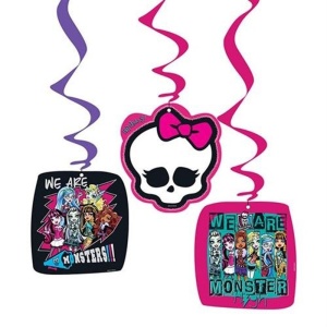 Monster High Asmalı Sarmal Plastik Uzar Tavan Süsü 3 Adet