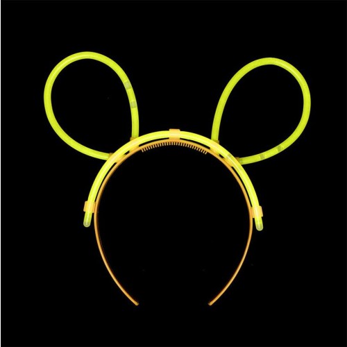 Glow Neon Işıklı Parti Tacı Sarı Renk 1 Adet Retro