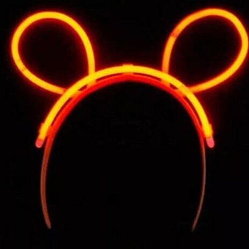 Glow Neon Işıklı Parti Tacı Turuncu Renk 1 Adet Retro